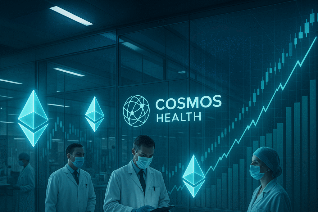 Cosmos Health expands Ethereum holdings to $1.8M under $300M digital assets facility Cosmos Health expands Ethereum holdings to $1.8M under $300M digital assets facility