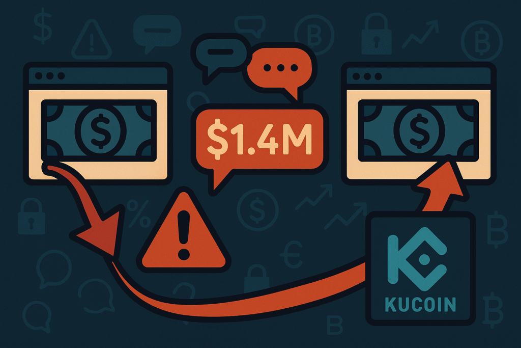 Crypto trader claims $1.4 million lost in OTC scam, KuCoin deposit stirs speculation Crypto trader claims $1.4 million in OTC scam, KuCoin deposit stirs speculation