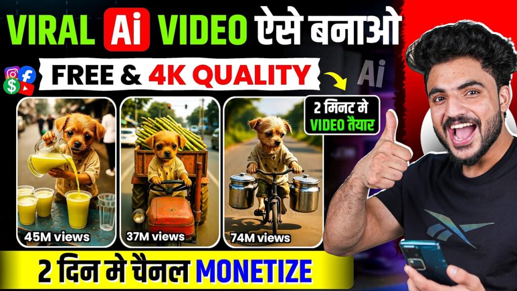 "1AI Se Video Kaise Banaye FREE 🎬 | Text to Video AI Tool 2025 🚀" || AI Video Genrator FREE